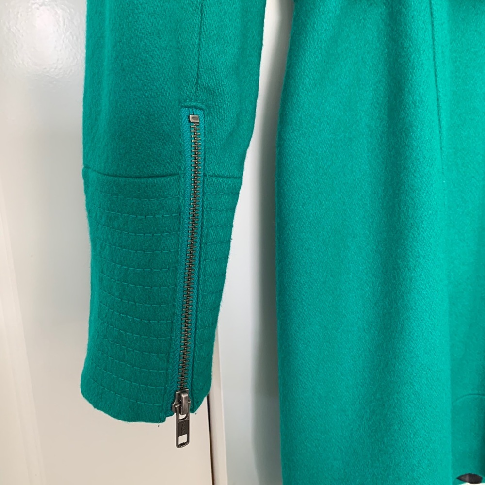 TopShop Kelly Green Wool Blend Coat - Picture 6 of 10